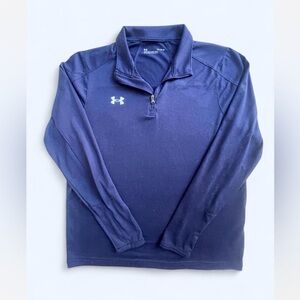 Under Armour Dark Blue men’s quarter zip long sleeves Athletic Top sport outdoor